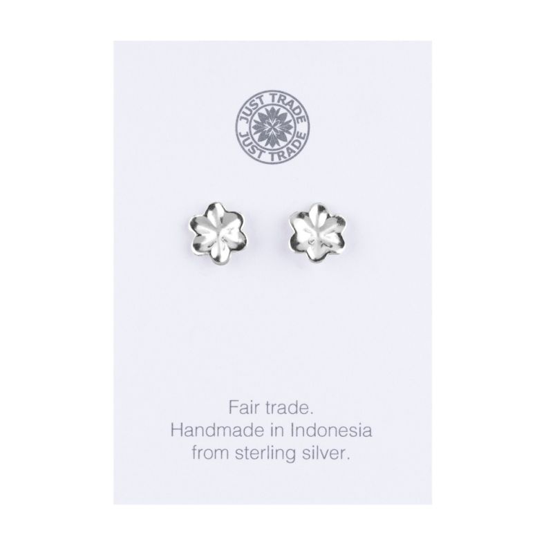 Just Trade Sterling Silver Flower Stud Earrings