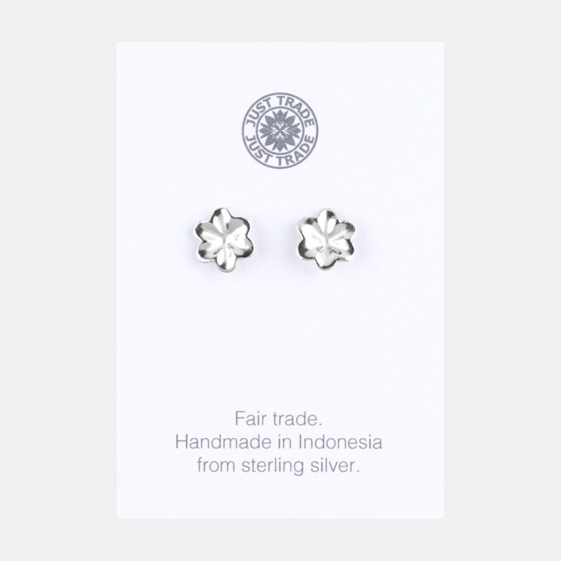 Just Trade Sterling Silver Flower Stud Earrings