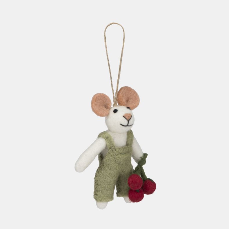 Felt So Good Mousey Don with Tomatoes Decoration