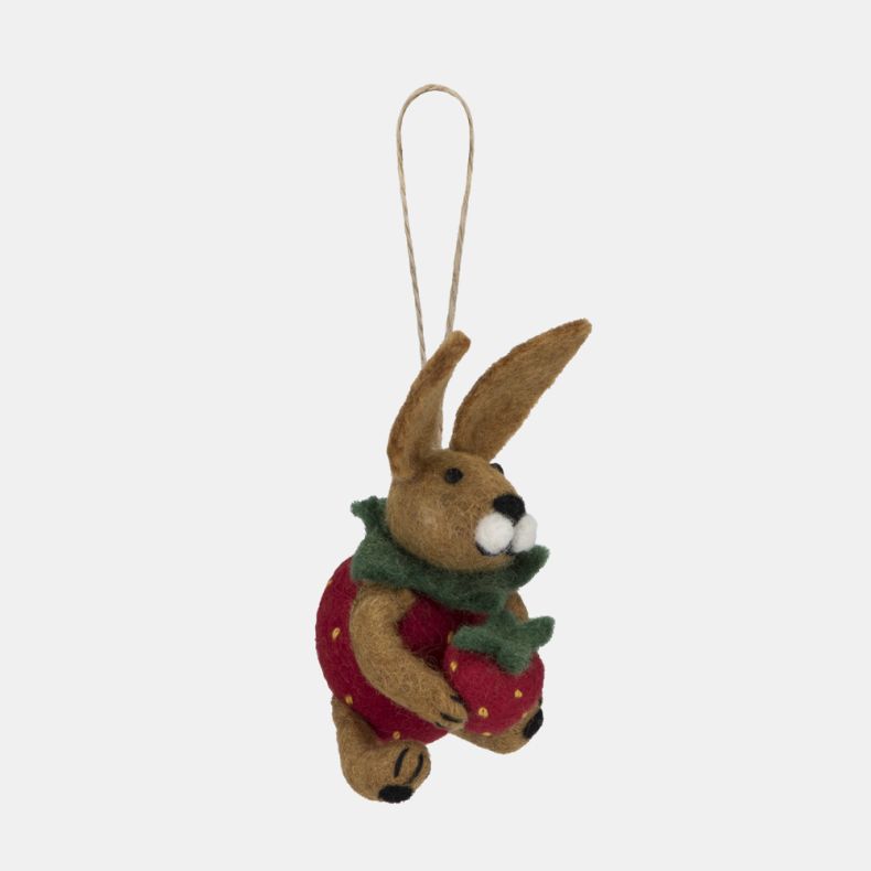 Felt So Good Pip the Strawberry Hare Decoration