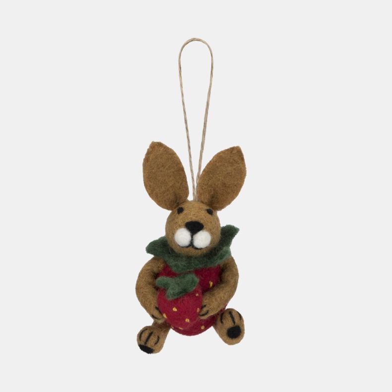 Felt So Good Pip the Strawberry Hare Decoration