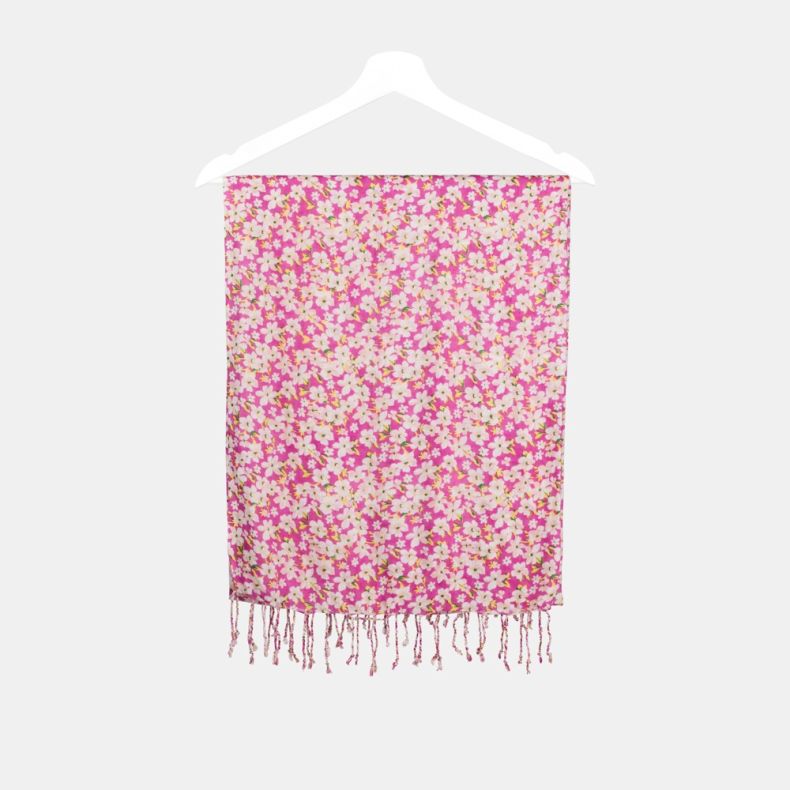 Peace Of Mind Bright Pink Ditsy Floral Modal Scarf