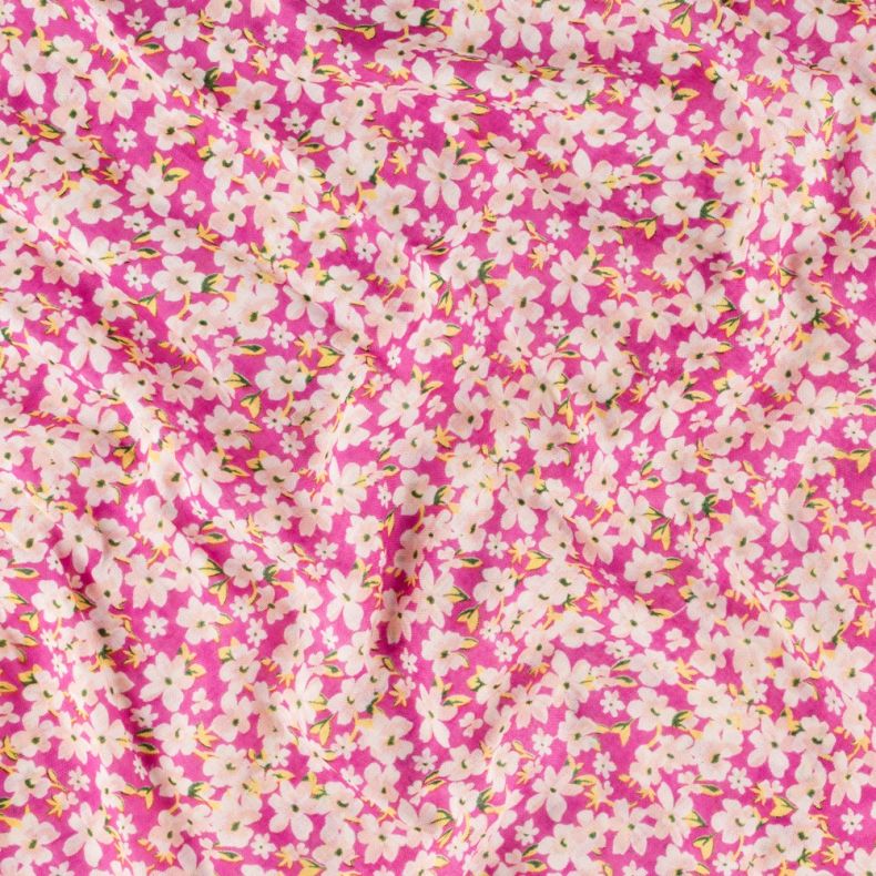 Peace Of Mind Bright Pink Ditsy Floral Modal Scarf