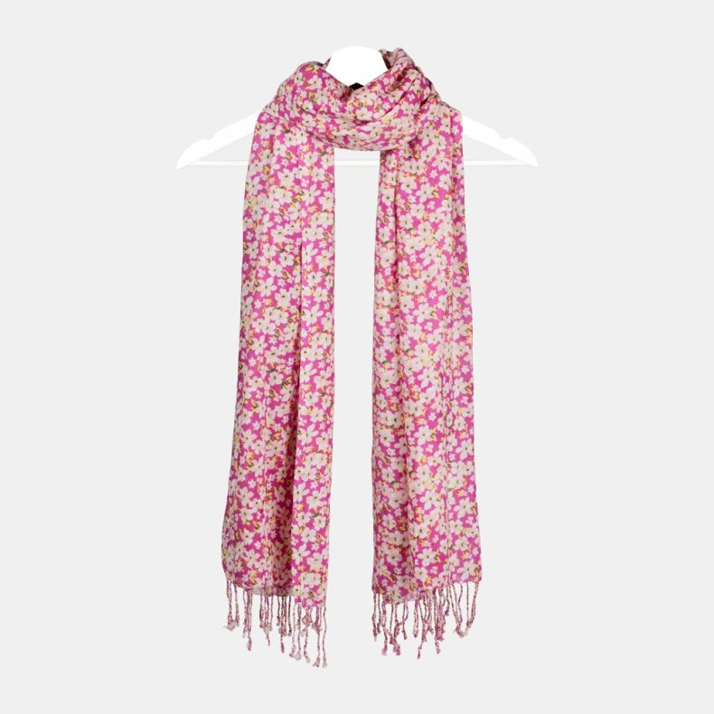 Peace Of Mind Bright Pink Ditsy Floral Modal Scarf