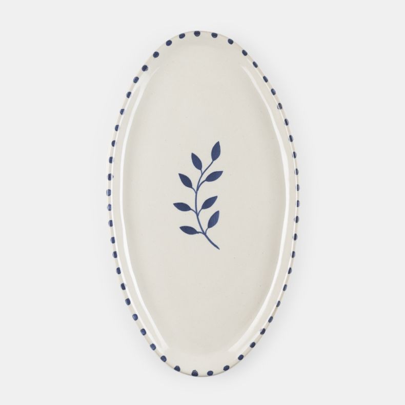 Botanic Oval Platter, Blue