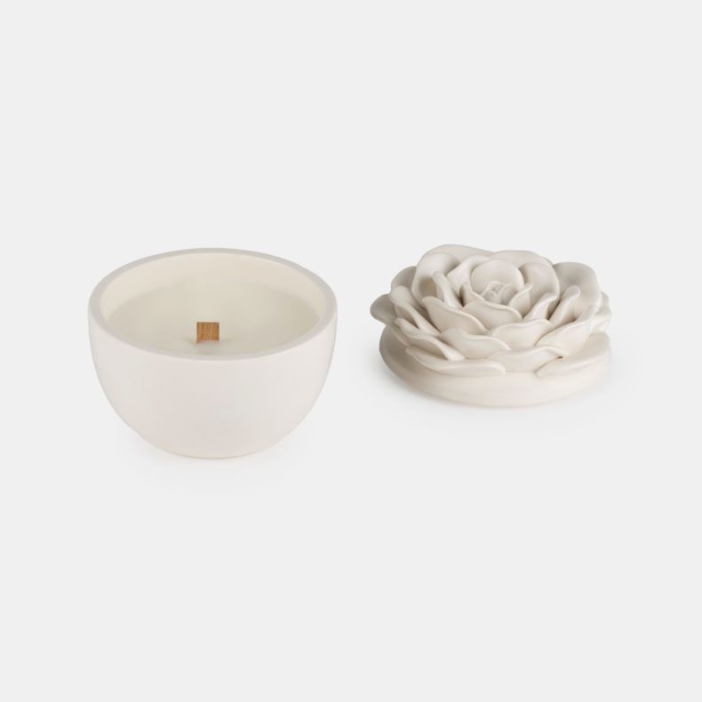 Crowning Rose Wood Wick Scented Candle