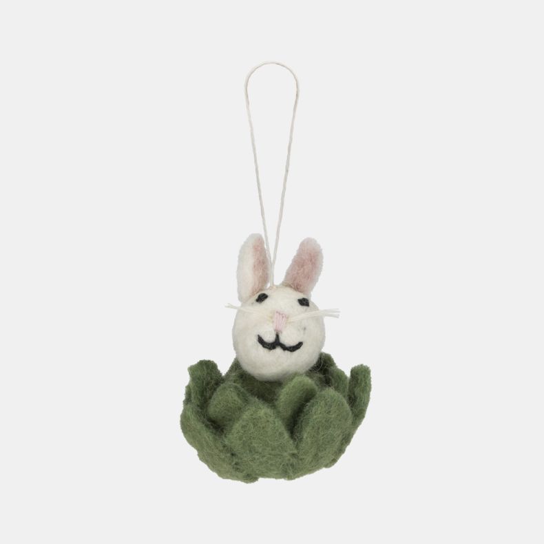 Amica Felt Rabbit in Cabbage Decoration