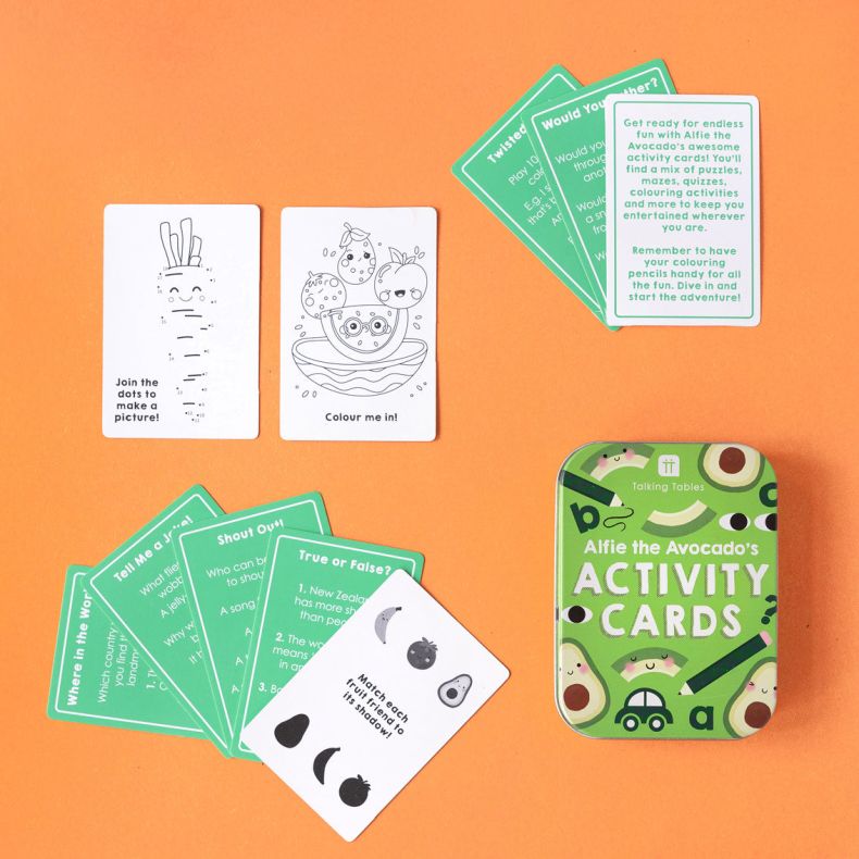 Talking Tables Alfie the Avocado's Activity Cards