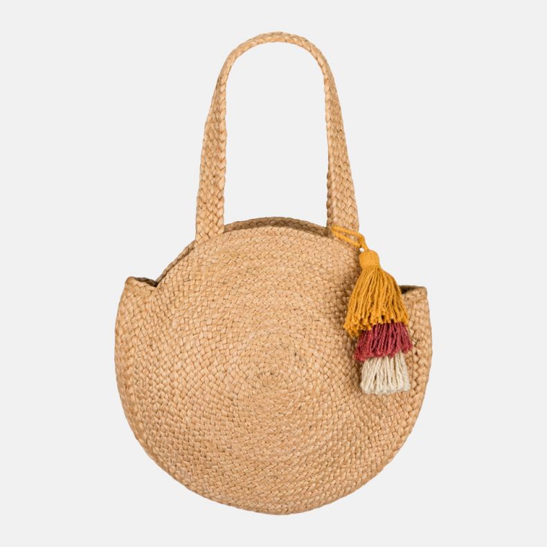 Ellyla Round Jute Bag with Tassel