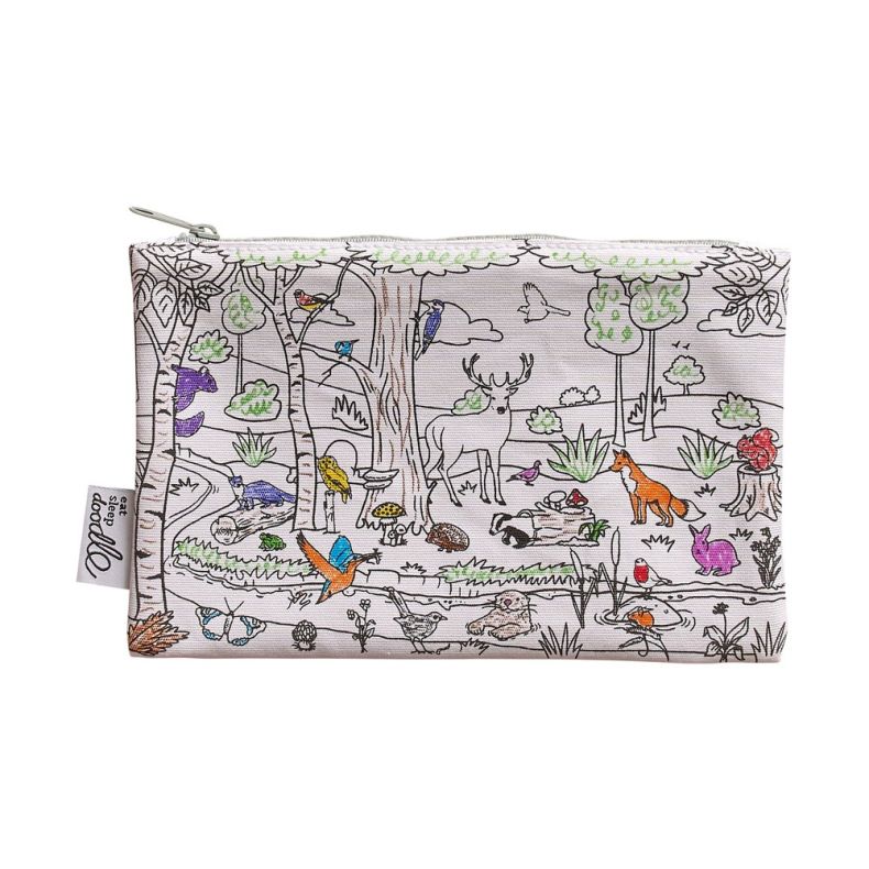 Colour-in Pencil Case Woodland