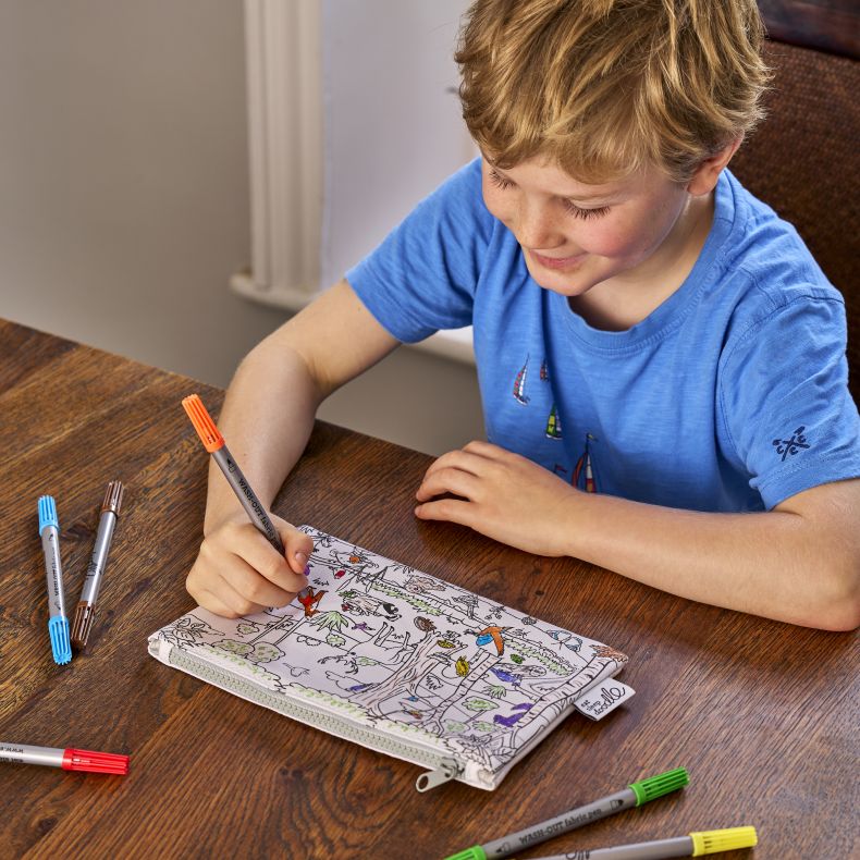 Colour-in Pencil Case Woodland