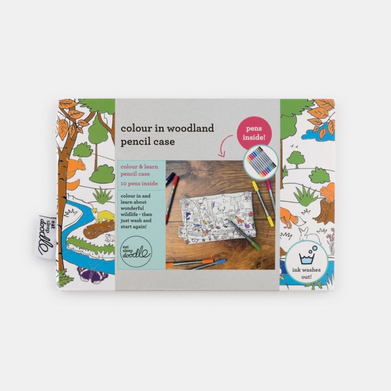 Colour-in Pencil Case Woodland