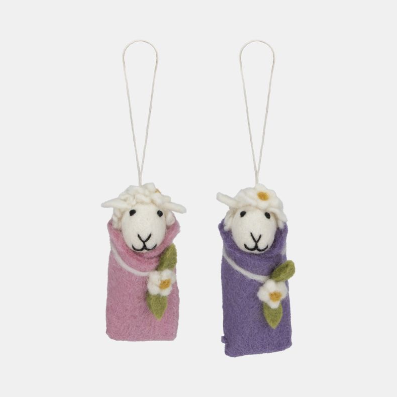 Amica Felt Lambs Woolly and Fleecy, Set of 2