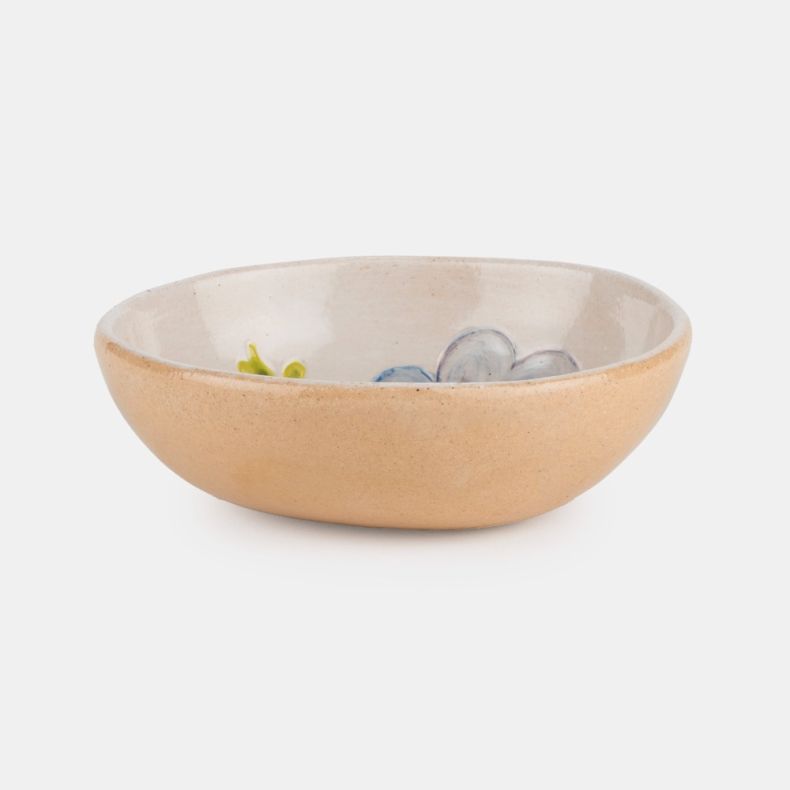 Botanical Stoneware Bowl, Blue