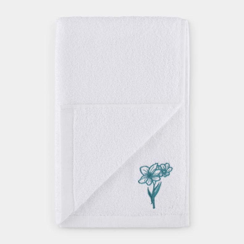 Embroidered Floral Guest Towel