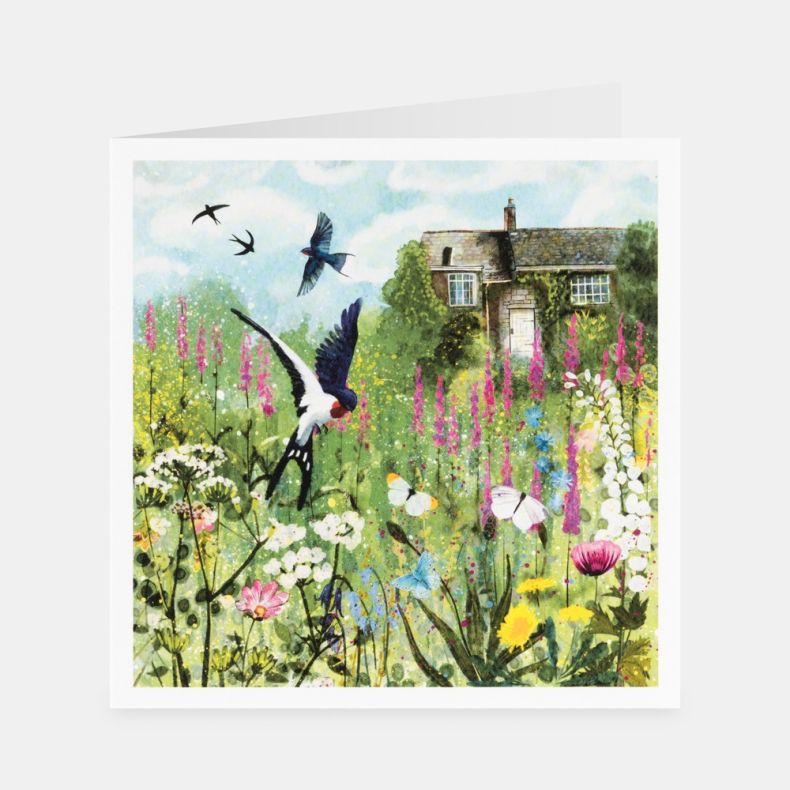 National Trust Wildflower Way Notecard Set by Jaqueline Wild, Pack of 20