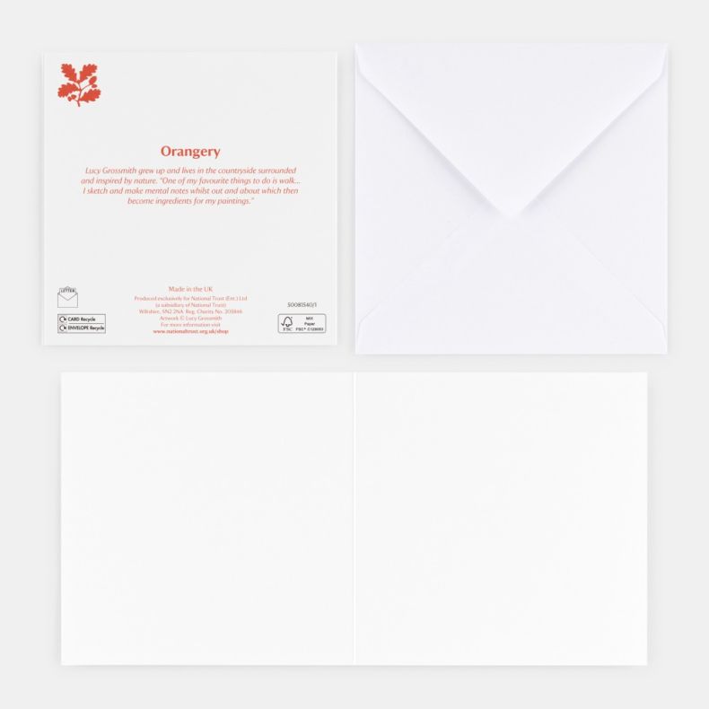 National Trust Glorious Greenhouse Notecard Set by Lucy Grossmith, Pack of 20