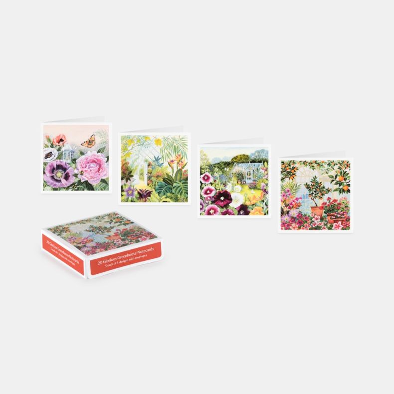National Trust Glorious Greenhouse Notecard Set by Lucy Grossmith, Pack of 20