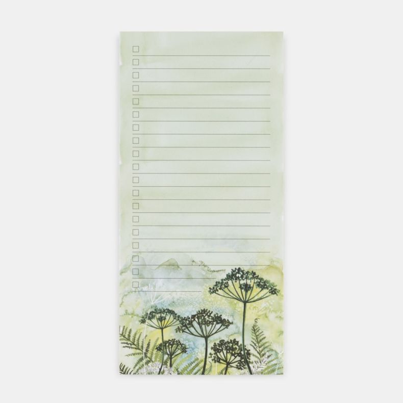 National Trust Cow Parsley Magnetic Notepad by Fiona Osbaldstone