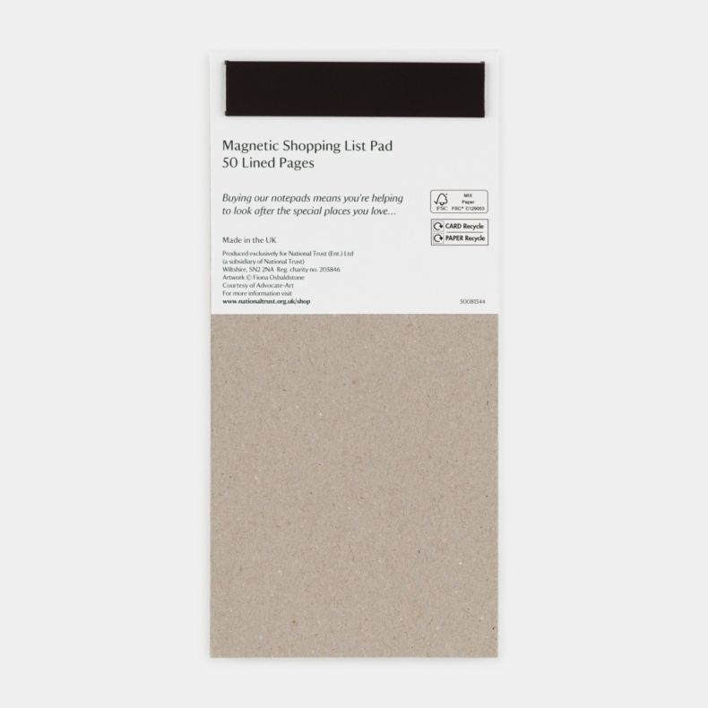 National Trust Cow Parsley Magnetic Notepad by Fiona Osbaldstone