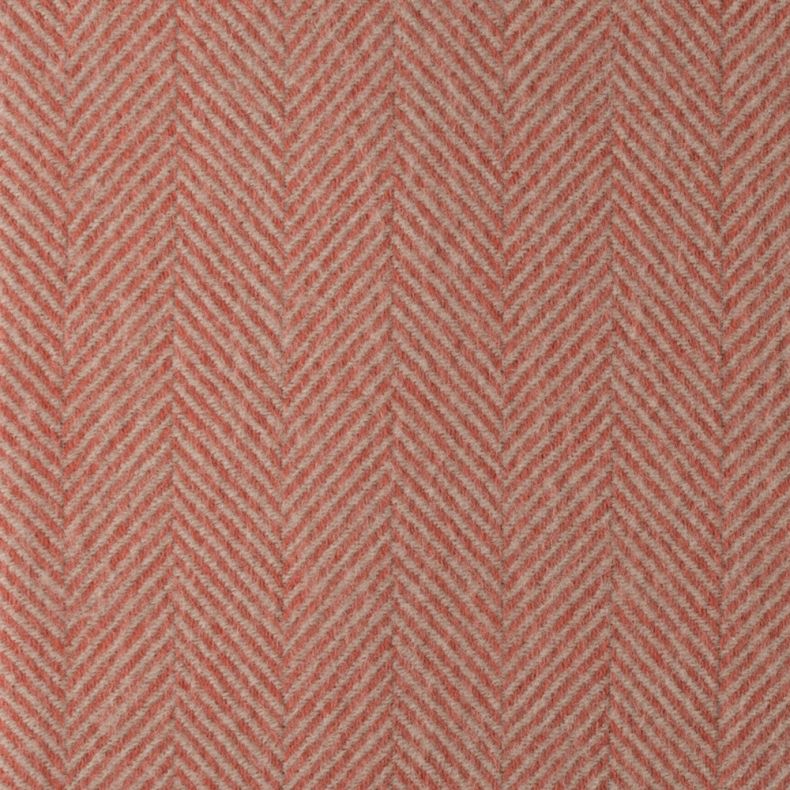 National Trust Herringbone Wool Throw, Flamingo