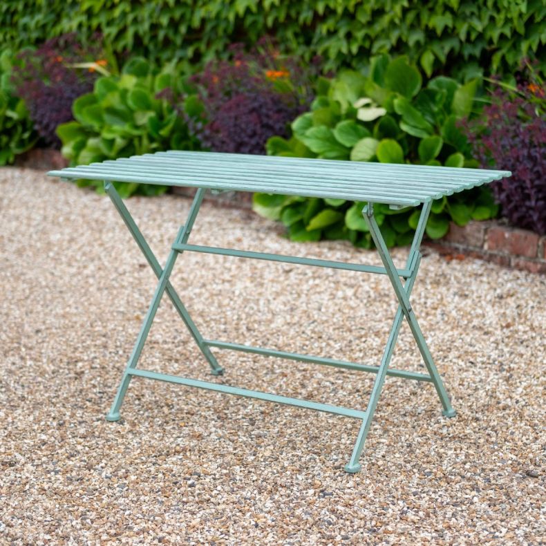 Slatted Table, Green