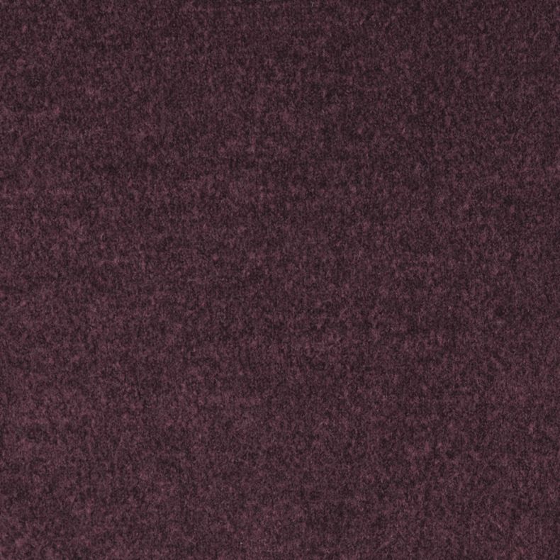 Burgundy brushed knit scarf fabric shown in a close-up view, highlighting the soft fleecy texture, fine knit construction, and rich marled burgundy colour.