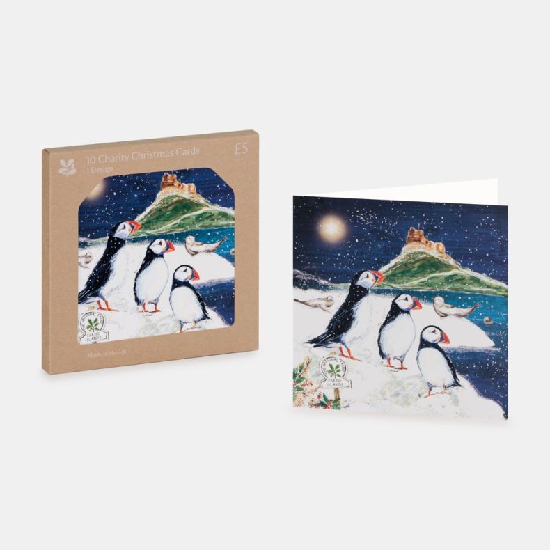 National Trust Puffins on the Farne Islands Christmas Cards Box of 10