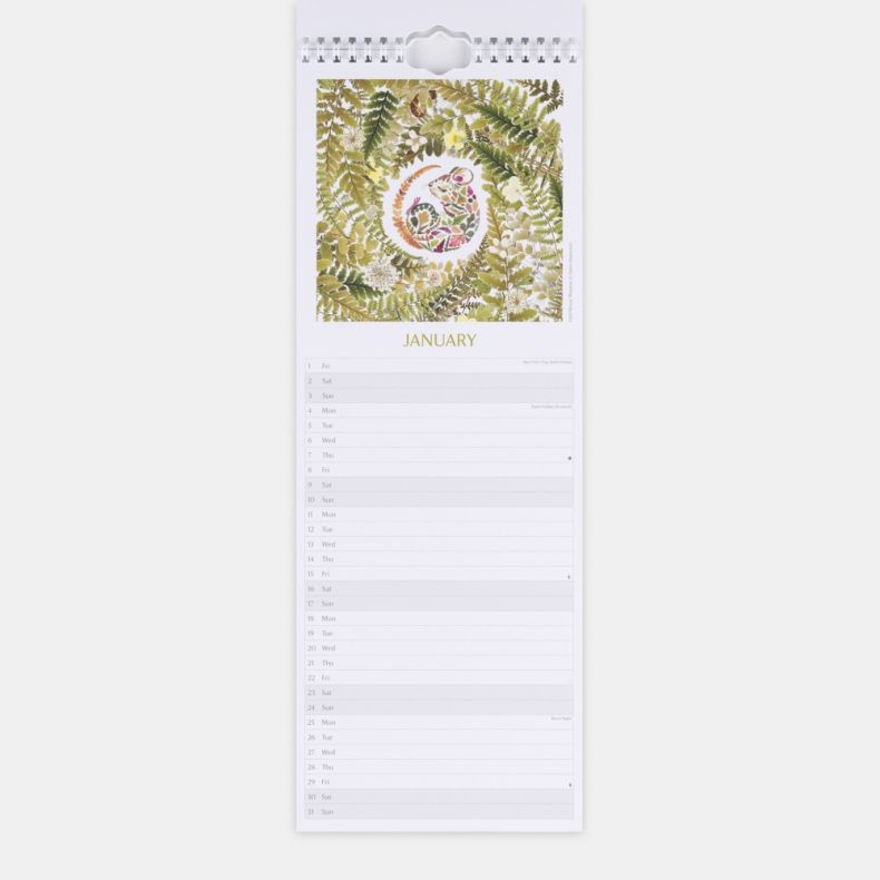 National Trust Wild Press Slim Calendar 2027