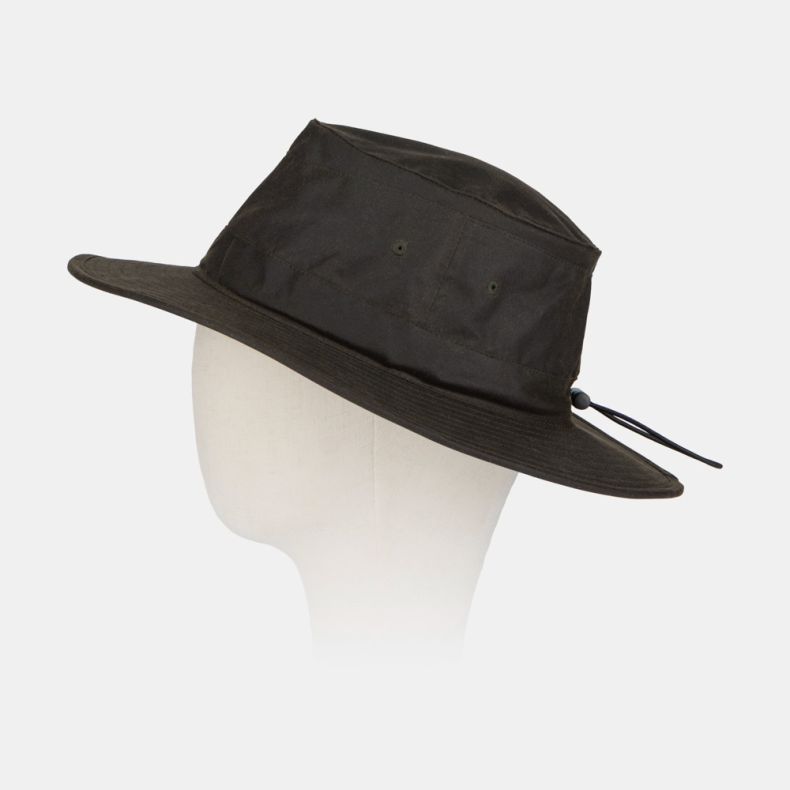 National Trust Olive Waxed Rambler Hat