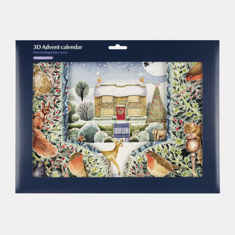 Winter Cottage Festive Scene 3D Advent Calendar