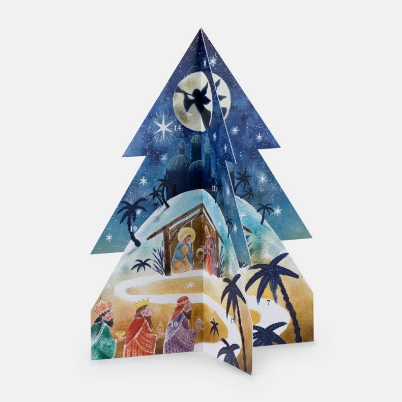 National Trust Nativity 3D Christmas Tree Advent Calendar
