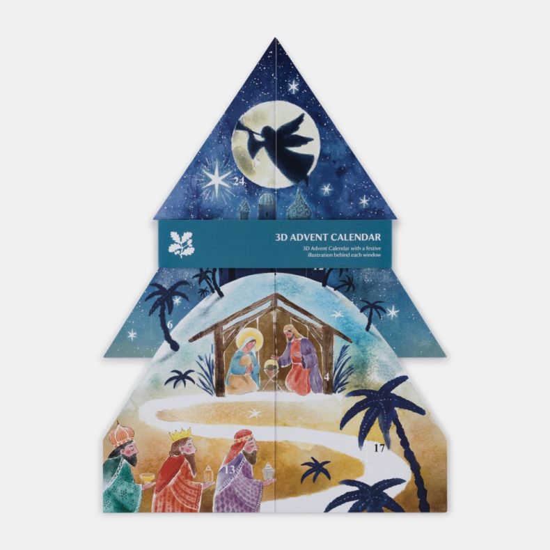 National Trust Nativity 3D Christmas Tree Advent Calendar