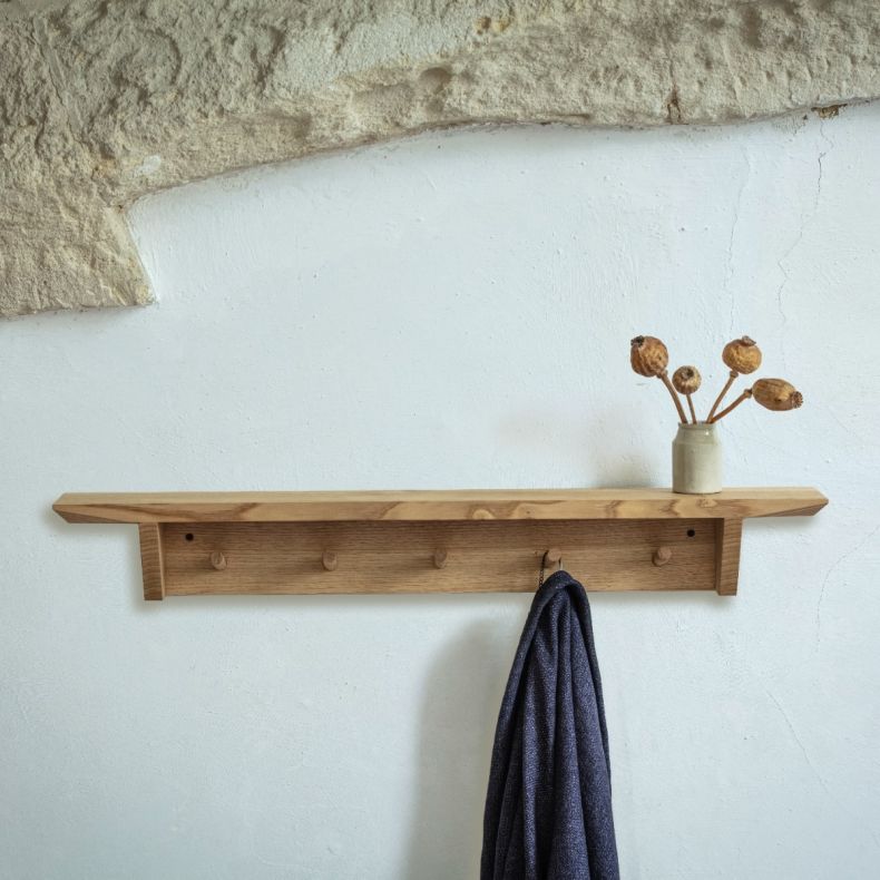Coat Hook Shelf, Stourhead Sweet Chestnut 