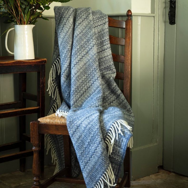 National Trust Fair Isle Throw, Blue