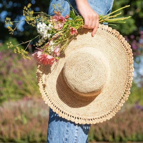 National Trust Crochet Wide Brim Hat