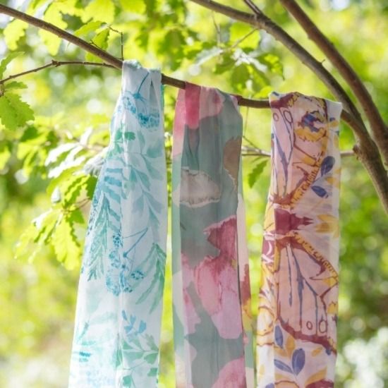 National Trust Avebury Apple Blossom Silk Scarf