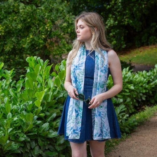 National Trust Sizergh Fern Silk Scarf