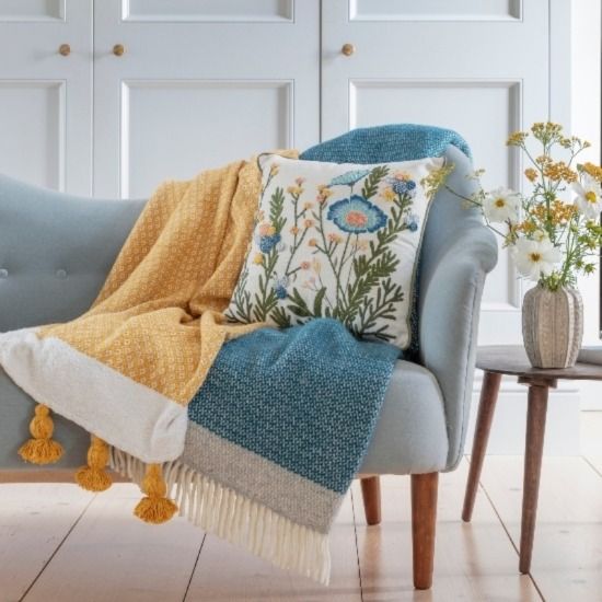 National Trust Illusion Throw, Teal