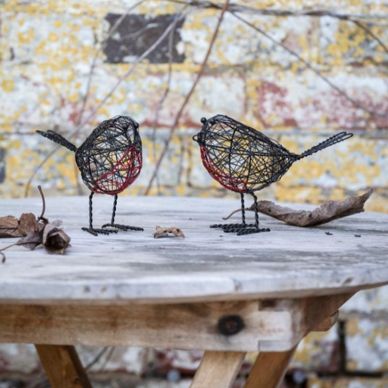 Paper High Wire Robin Decorative Ornament, Set of 2