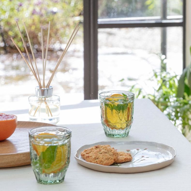 Stoneware Floral Summer Plate