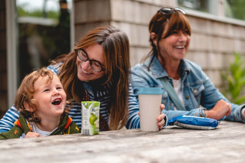 Circular & Co Cream and Blue NOW Reusable Coffee Cup
