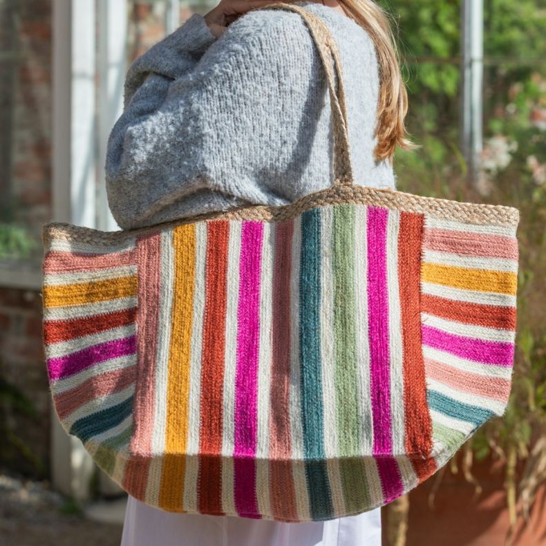 The Braided Rug Company Multicolour Stripe Tote Bag