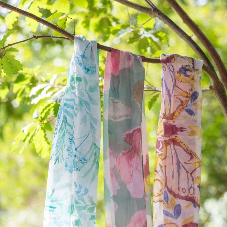 National Trust Sizergh Fern Silk Scarf