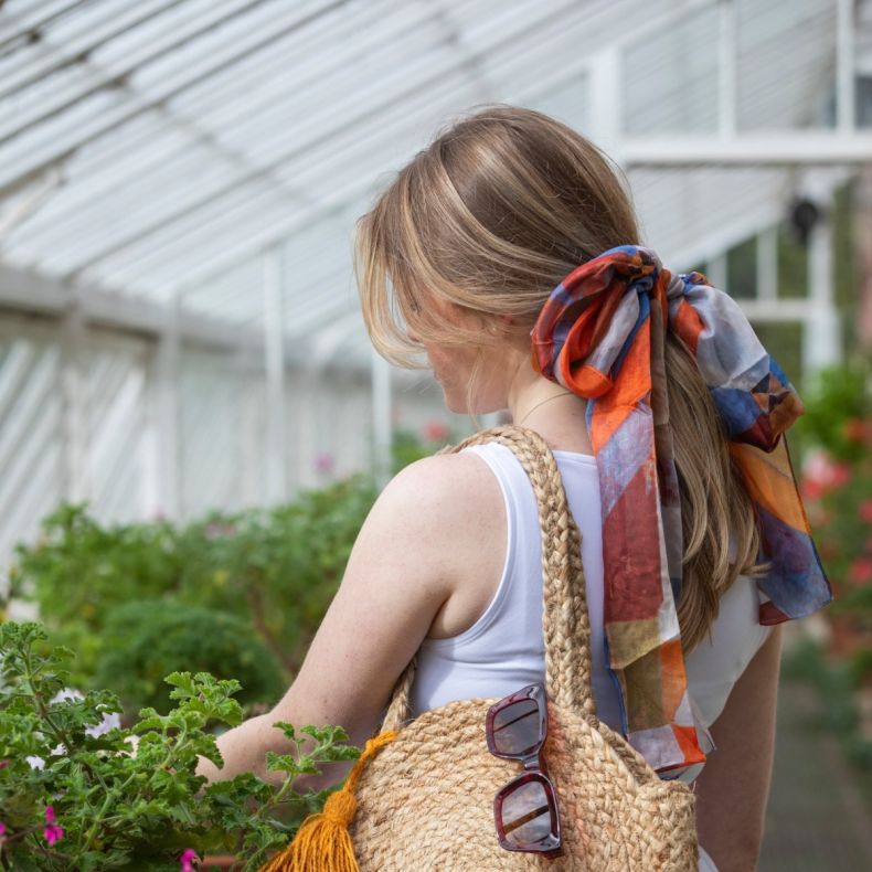 National Trust Lyme Park Tile Silk Scarf