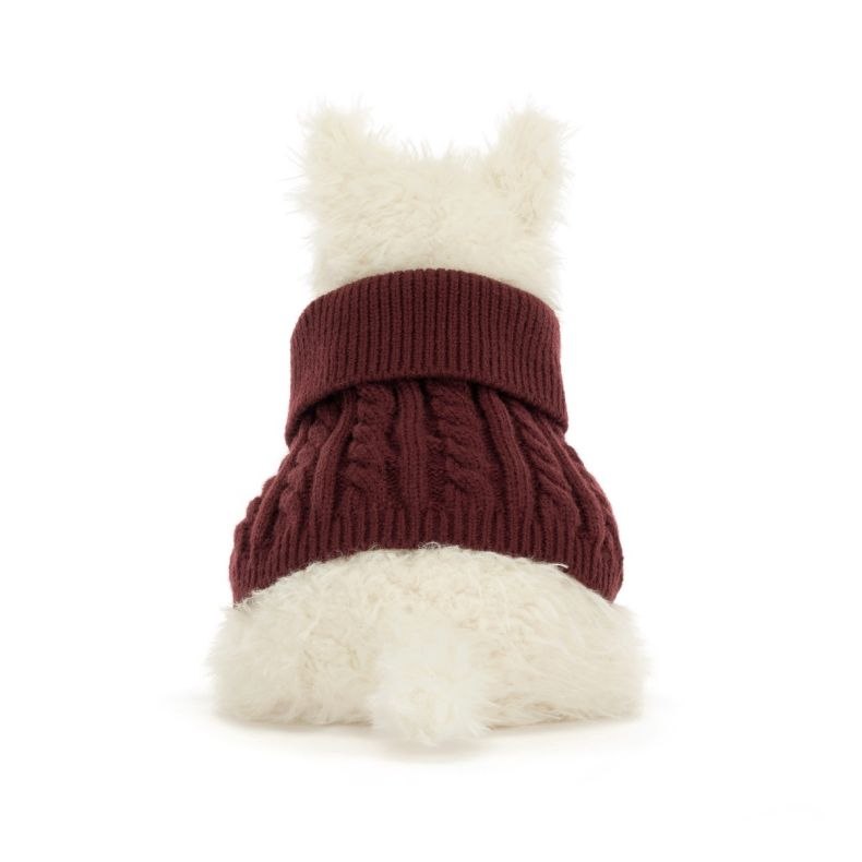Munro Scottie Dog in Winter Jumper Outfit