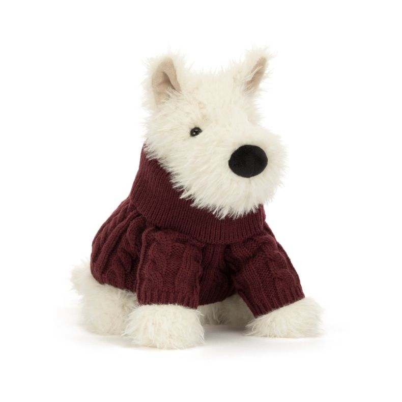 Munro Scottie Dog in Winter Jumper Outfit