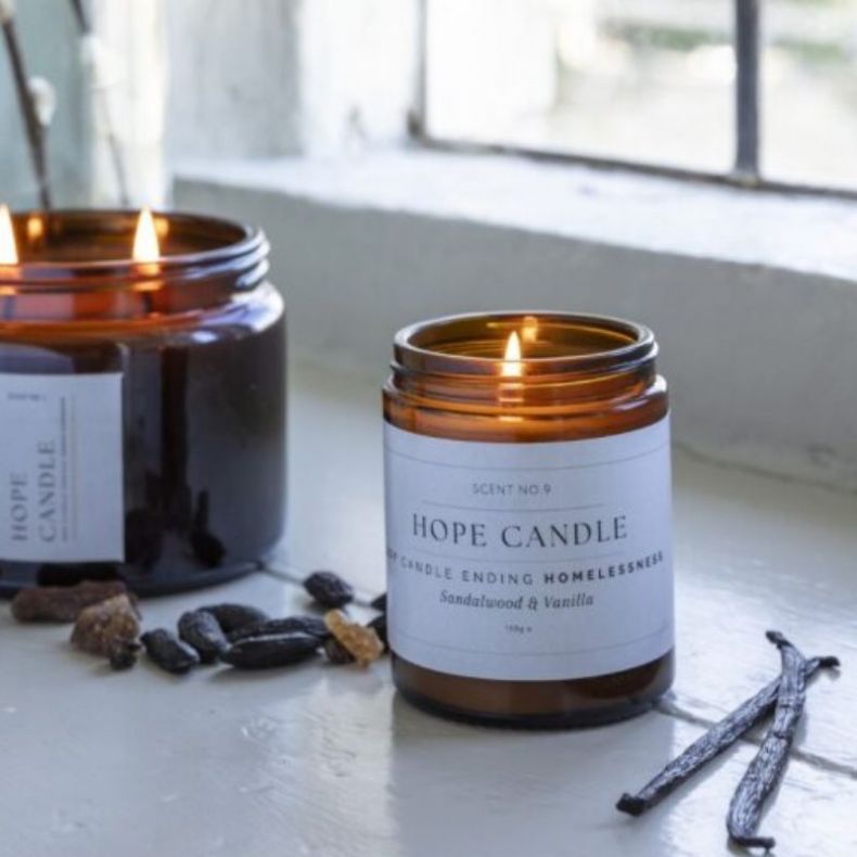 Labre's Hope Boxed Candle, Sandalwood and Vanilla