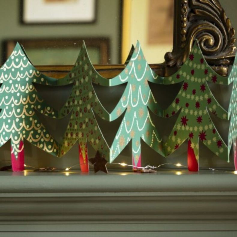 LED Birch Star Garland