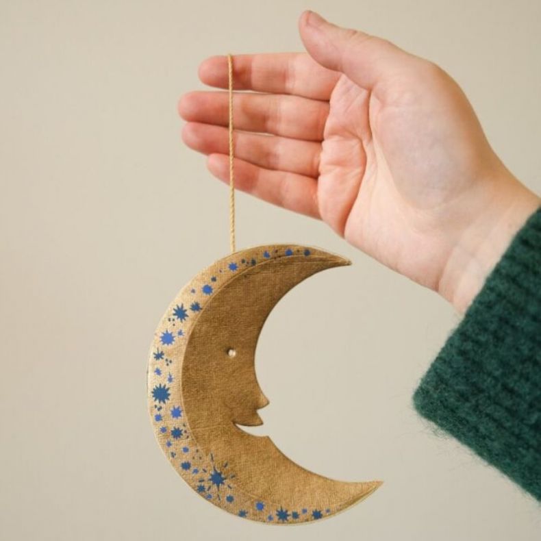 East End Press Paper Moon Decoration, Gold